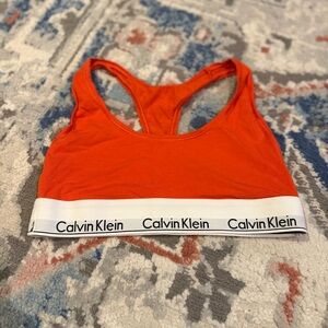Calvin Klein Orange Bra Top